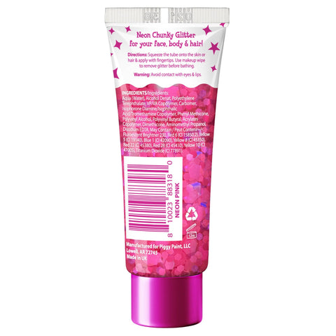 Chunky Confetti Kids Hair & Body Glitter Gel - Neon Pink