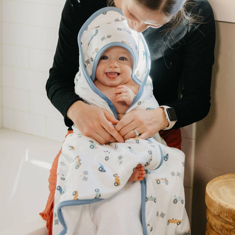 Premium Baby Knit Hooded Towel - Speedster