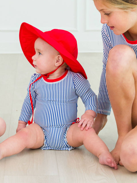 Kids Sun Protective Hat - Vintage Red