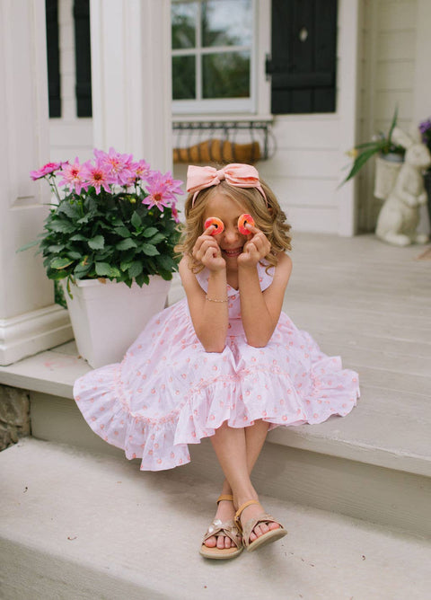 Lara Poplin Dress in Peach of my Heart