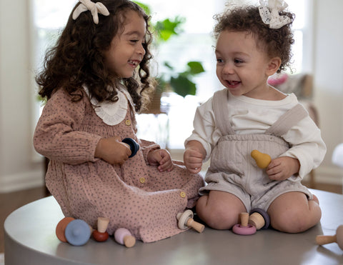 Mushroom Wood & Silicone Teething Toy