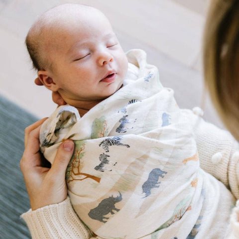 Bamboo Muslin Swaddle: The Savannah