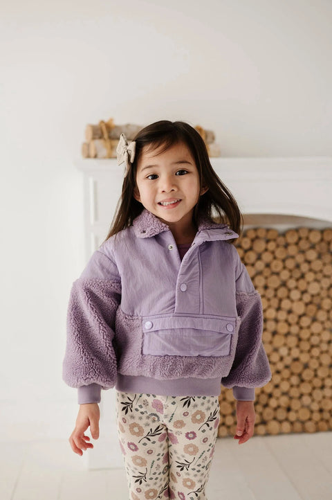 Sherpa Pullover - Lavender Fog