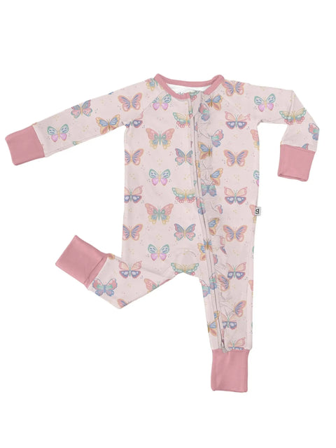 Butterfly Bliss Bamboo Convertible Zip Romper