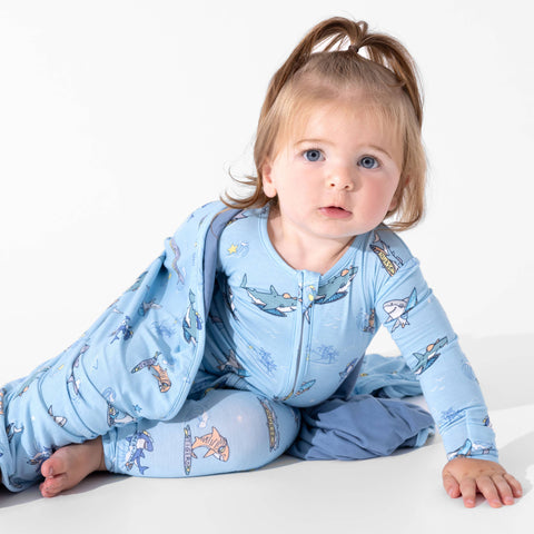 Bamboo Convertible Footie - Shark School