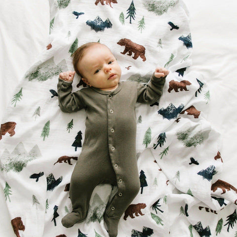 Bamboo Muslin Swaddle: Yosemite