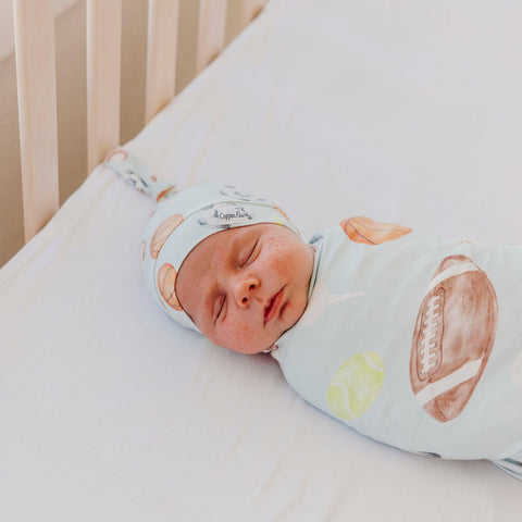 Knit Swaddle Blanket - Sports Medley