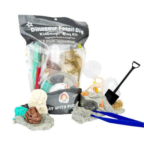 Dinosaur Fossil Dig (Cookies & Cream) Play Dough Kit