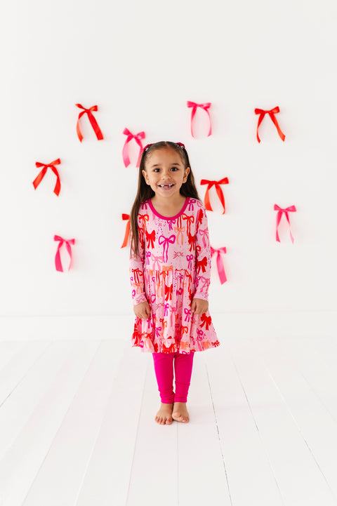 Little Bow Sleep Bamboo Peplum Set