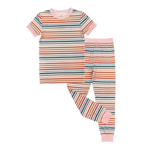 Sunset Stripes Kids Bamboo Pajama Set