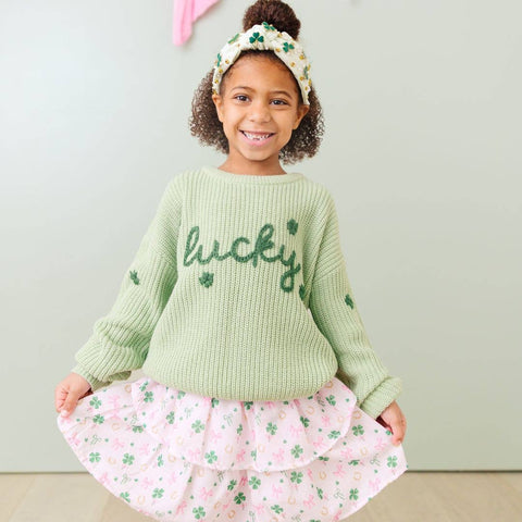 Ditsy Shamrock St. Patrick's Day Skort