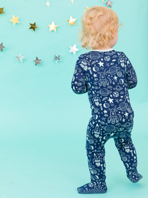 Blast Off Bamboo Footie Pajama