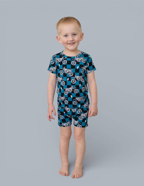 Kids Bamboo Short Set - Moto Mayhem