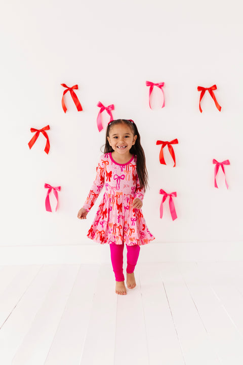 Little Bow Sleep Bamboo Peplum Set