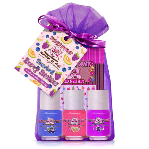 Non-toxic Nail Polish Set for Kids - Scented Berry Bestie