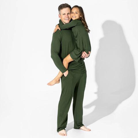 Girls Bamboo Long Sleeve Dress/Night Gown - Evergreen