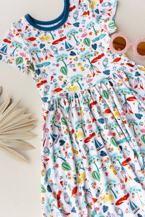 Bamboo Twirl Dress with Shorts - Florida