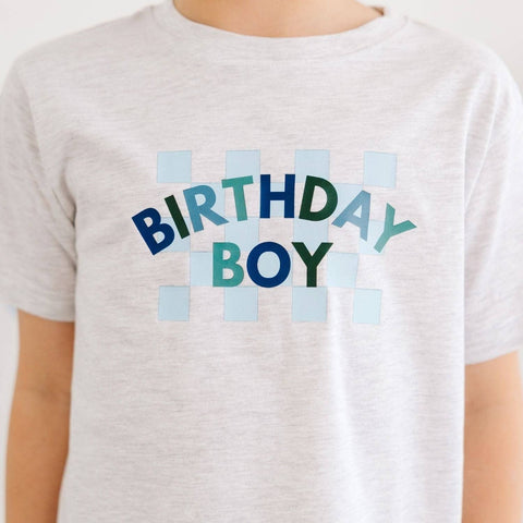 Birthday Boy Checker Short Sleeve T-Shirt