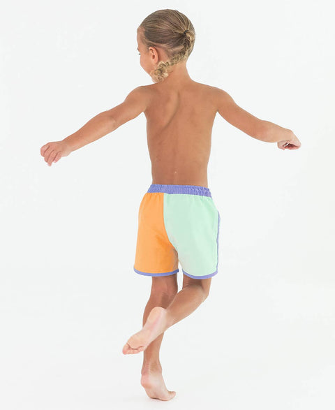 Periwinkle, Green, & Ginger Swim Trunks