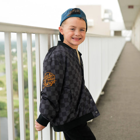 Waterproof Letterman Jacket (Checkers)