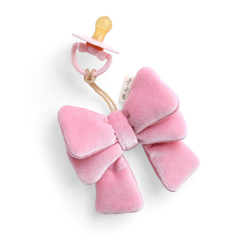 Bitzy Pal™ Natural Rubber Pacifier & Plush - Bow