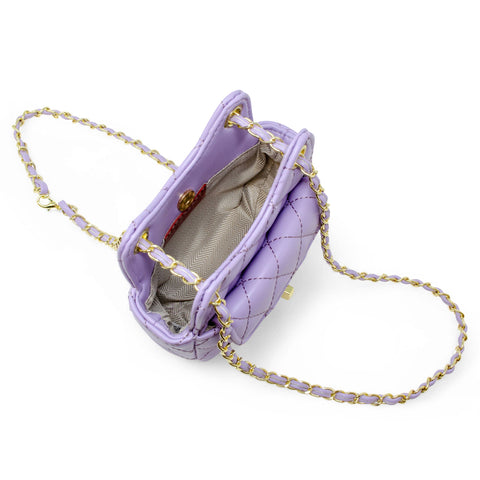 Tiny Quilted Treasure Kids Handbag - Purple