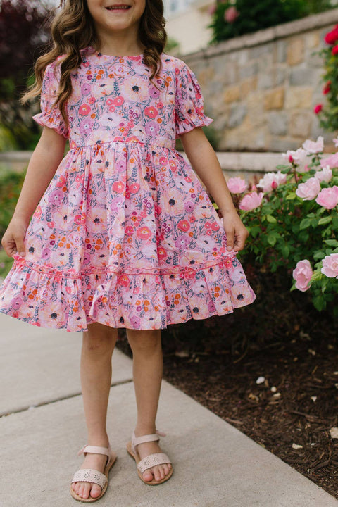 Aura Poplin Dress - Love is Blooming