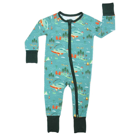Lake Life Bamboo Convertible Baby Pajamas
