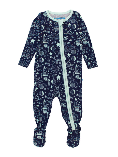 Blast Off Bamboo Footie Pajama