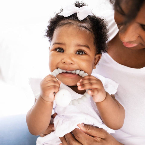 Cutie Teether Rattle: Pink Clear