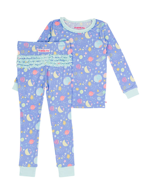 Starry Dreams Bamboo Ruffle Pajama Set