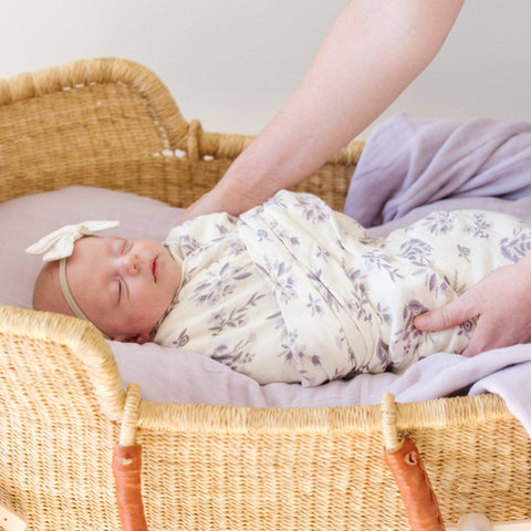 Bamboo Muslin Swaddle: Forget-Me-Not