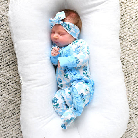 Savannah Ruffle Zip Bamboo Pajama