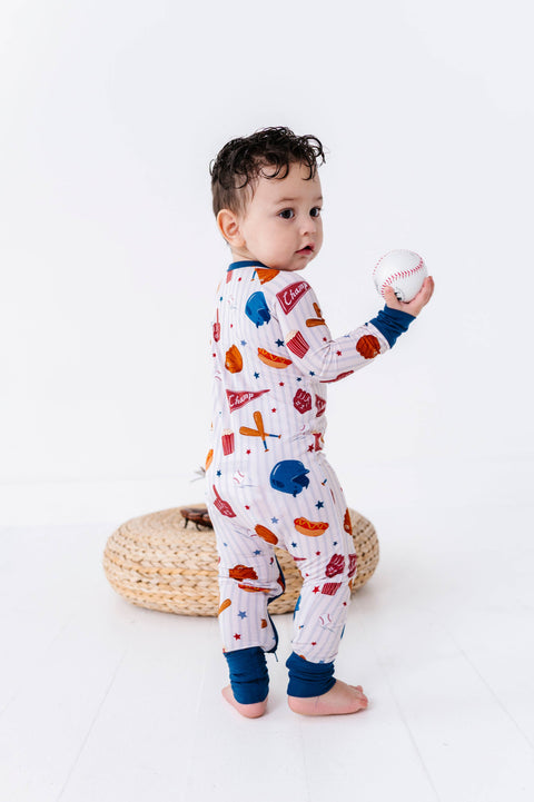Stripes & Strikes Bamboo Convertible Footie for Babies