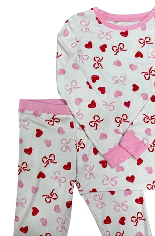 Hearts & Bows Bamboo Pajama Set