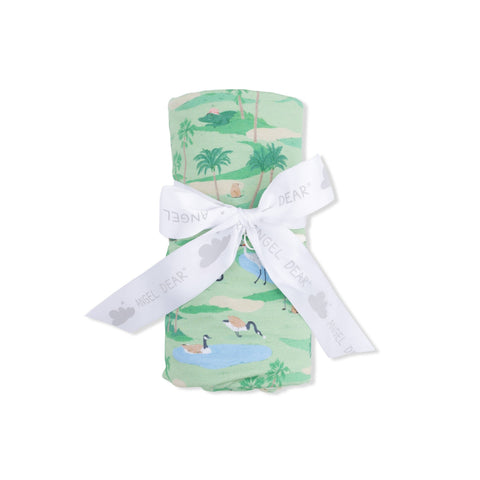 Bamboo Swaddle Blanket - Golf Oasis Animals
