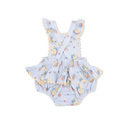Ric Rac Ruffle Sunsuit - Country Stitch Floral
