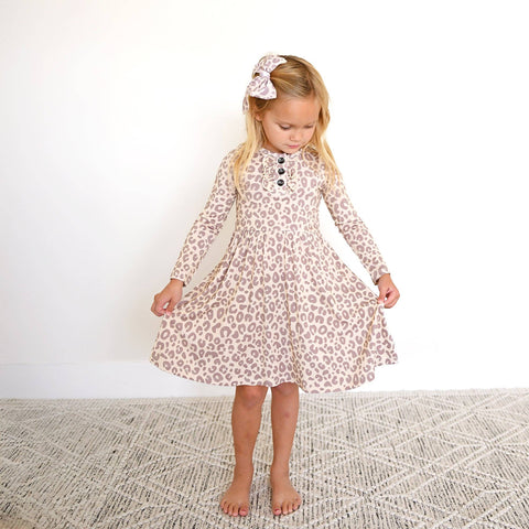 Amari Leopard Bamboo Twirl Dress
