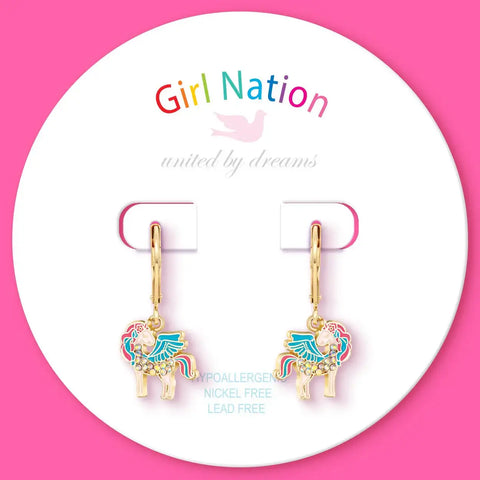 Lever Back Earrings | Crystal Unicorn Magic