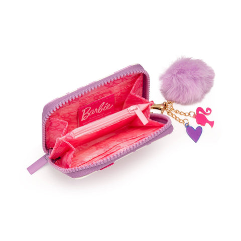 Barbie™ Purple Checkered Kids Zip Wallet