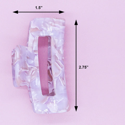 Medium Tortoise Shell Hair Claw Clip - White