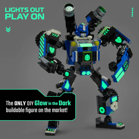 Glow in the Dark Build Your Robot Kit (Blue)