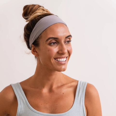 Adjustable No Slip Mesh Sport Headband - Gray