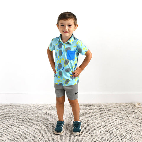 Roger Blue Tennis Polo Bamboo Shirt
