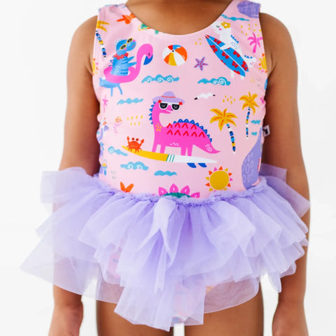 Diva Dinos Girls Swimsuit with Tutu
