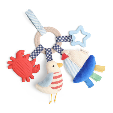 Bitzy Busy Ring™ Teething Activity Toy - Nautical