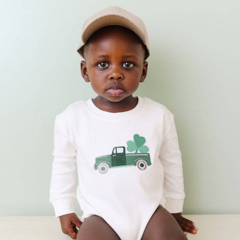 Shamrock Truck Patch Baby Bodysuit