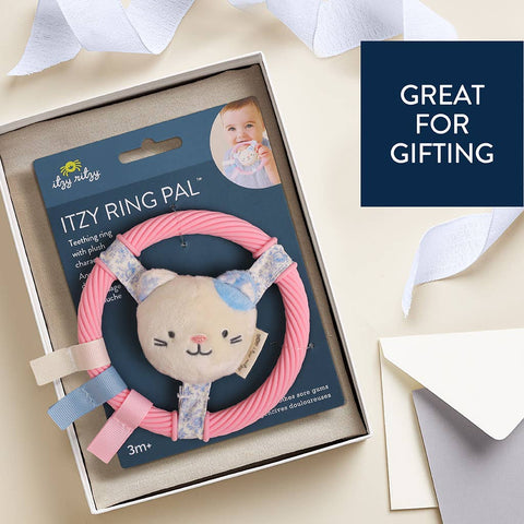Itzy Ring Pal™ - Teething Ring with Plush Character: Red Tomato