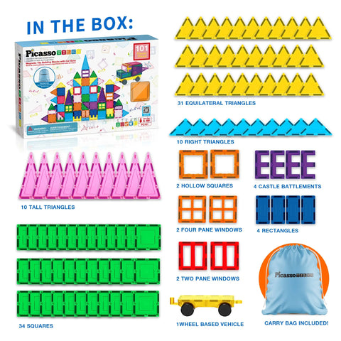 Magnetic Tile Building Block Set (101 Pieces)