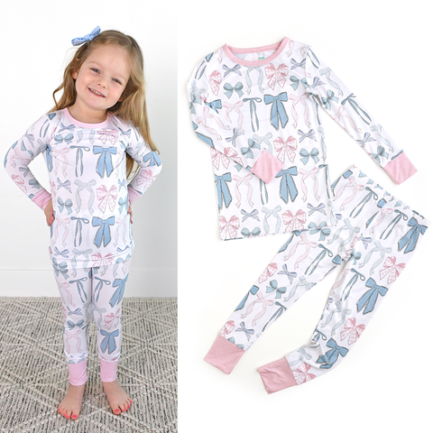 Samantha Bows Bamboo Girls Lounge Set